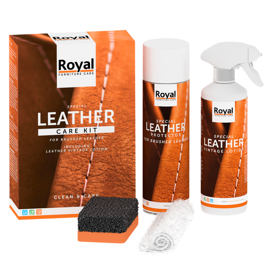 Royal Leather Care Kit Wax & Oil Brushed Leather