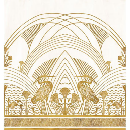 Casamance behang Bord du nil ÉLÉPHANTINE wit goud