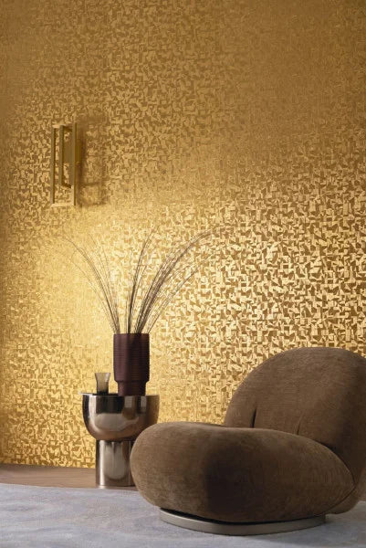 Casamance behang Métal VELADERO goud behang met patroon elegant en luxe